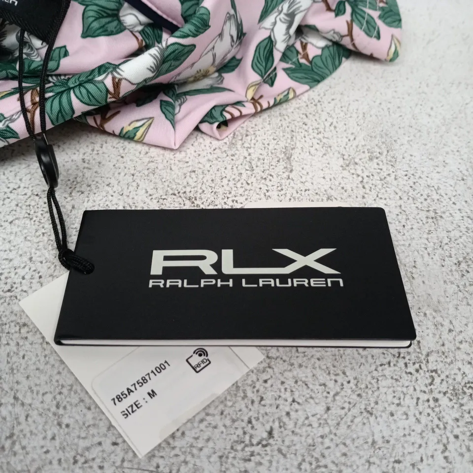 RLX RALPH LAUREN PINK FLORAL PATTERN CONCEPT 1 TOP MEDIUM TAGGED