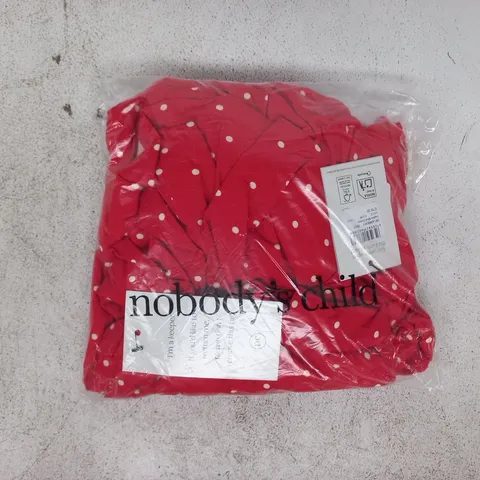 BAGGED NOBODY'S CHILD HATTIE MIDI DRESS IN RED SIZE UK 12