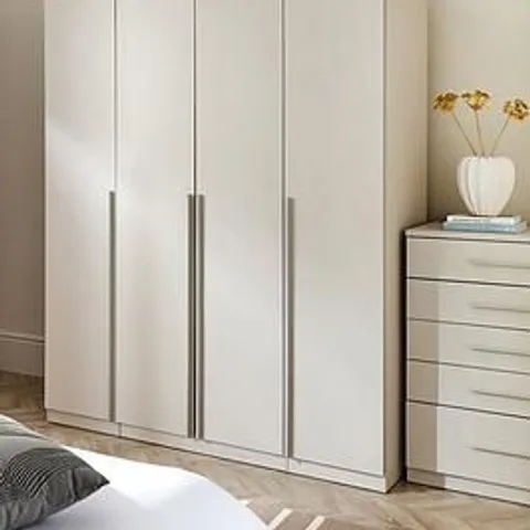 BOXED MURCIA 4 DOOR WARDROBE - WHITE (4 BOXES)