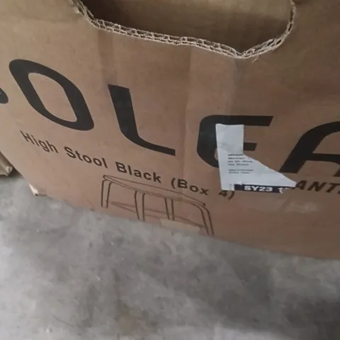 BOXED BOLERO HIGH STOOL BLACK SET OF 4