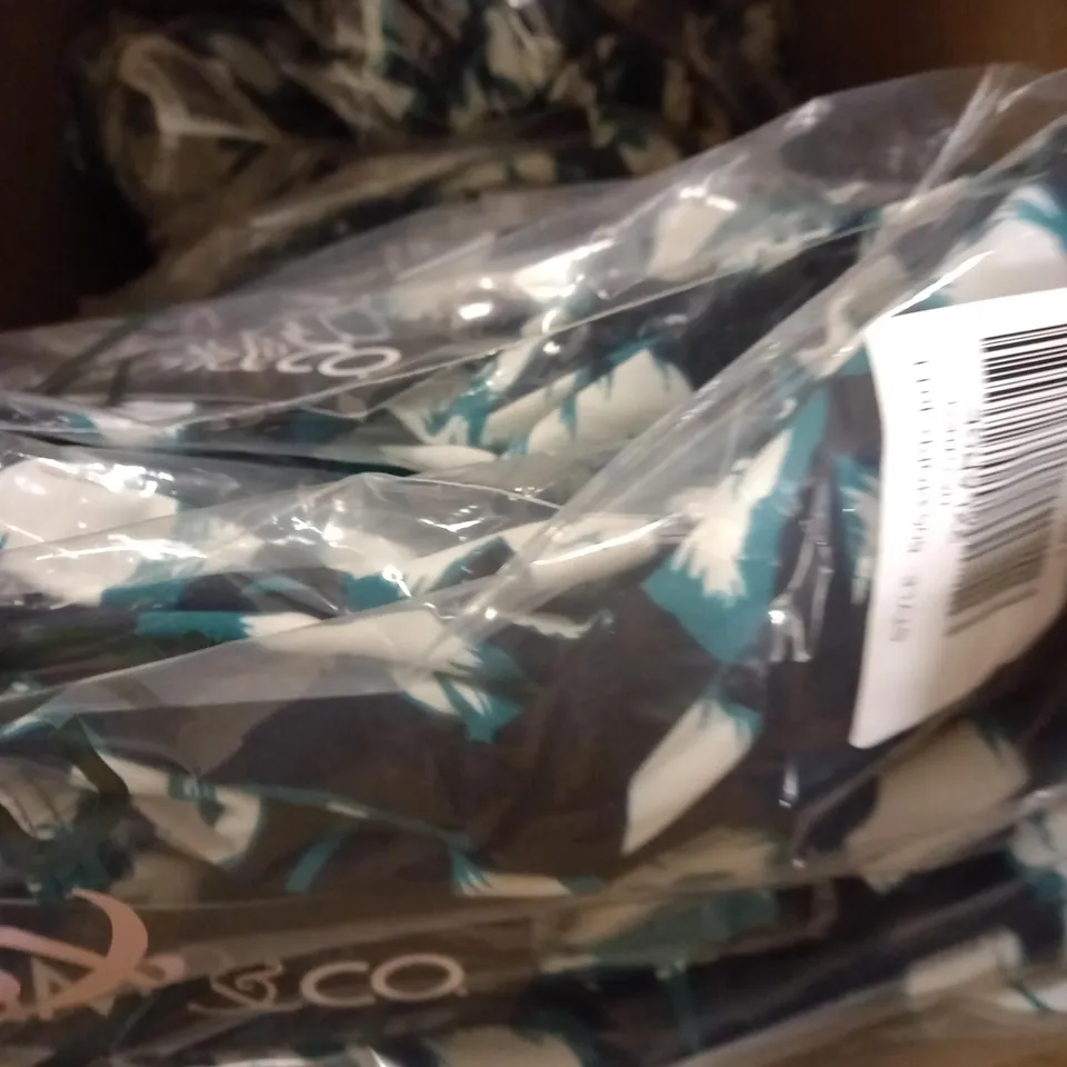 LOT OF APPROX 27 BRAND NEW KIM&CO NAVY/TEAL FLORAL LONG SLEEVE JUMPSUITS - SIZE L