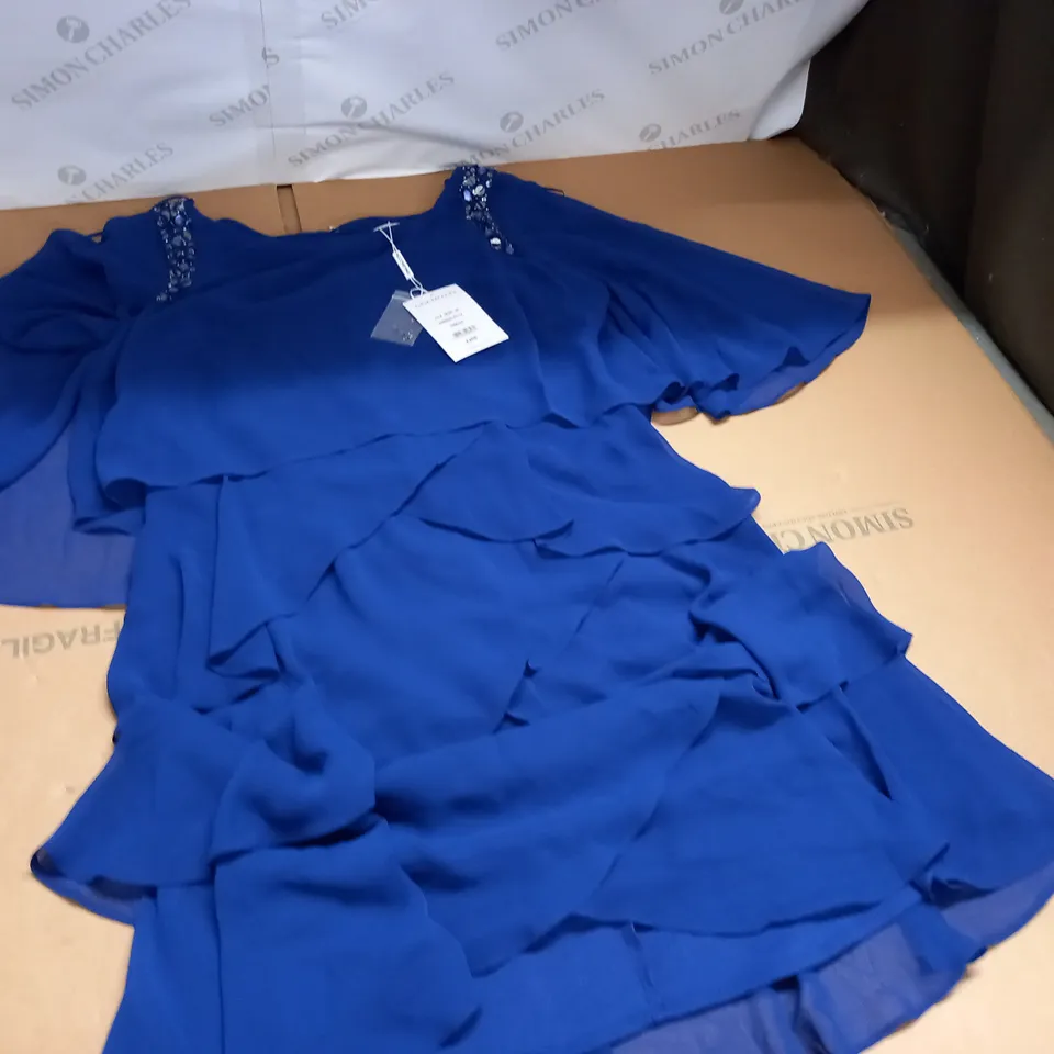 GINA BACCONI BLUE DRESS - 12
