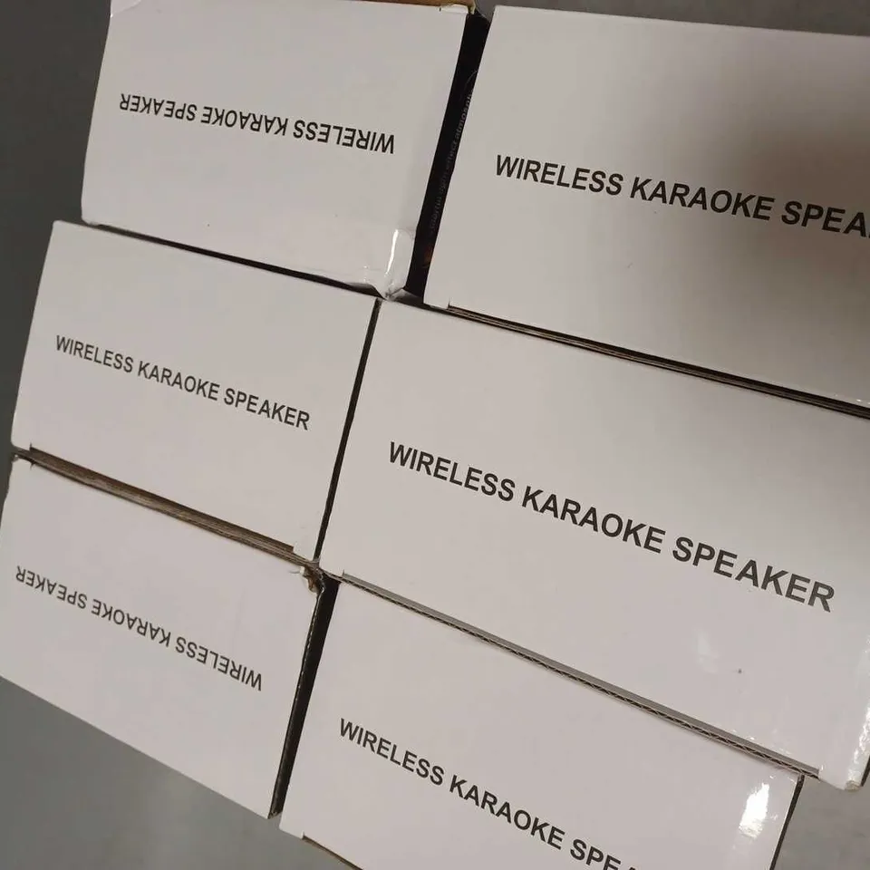 6 BOXED WIRELESS KARAOKE SPEAKERS 