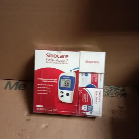 SINOCARE SAFE-ACCU 2 BLOOD GLUCOSE METER – BOXED
