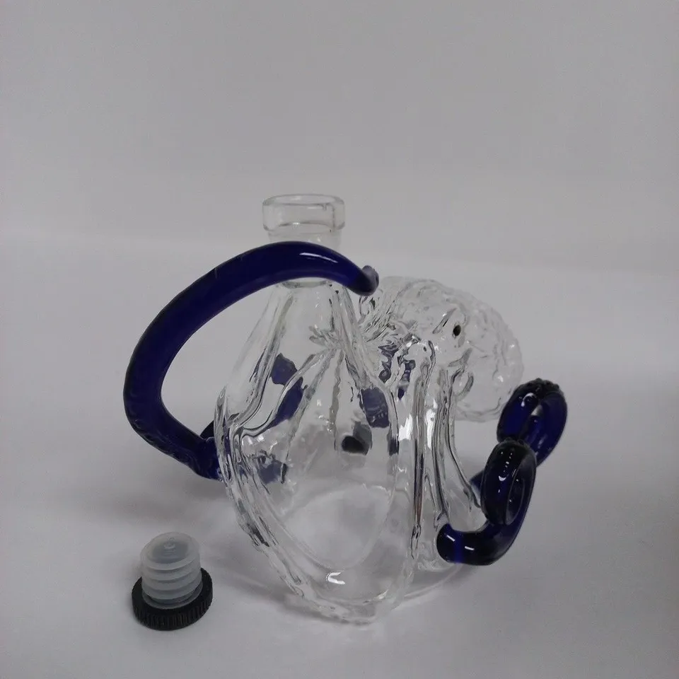 GLASS OCTOPUS SHAPED WHISKEY DECANTER