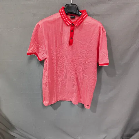 HUGO BOSS POLO SHIRT – RED, REGULAR FIT MERCERISED
