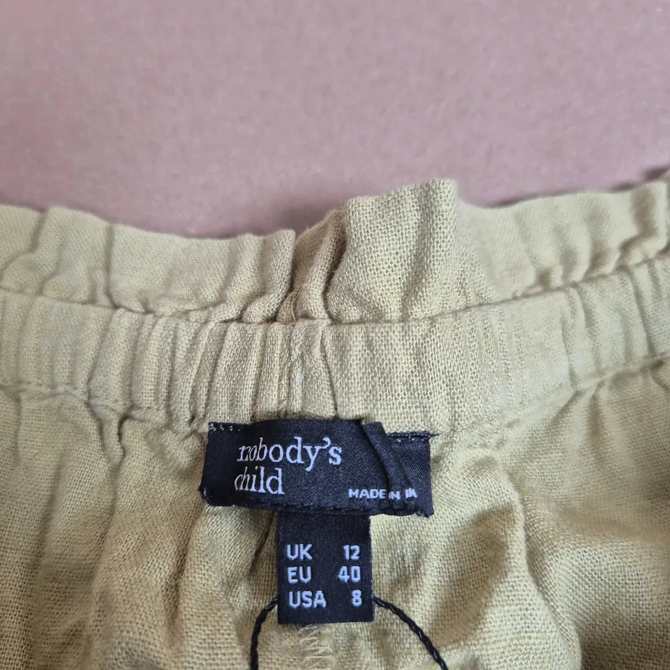 NOBODY'S CHILD KHAKI ' TROUSERS – UK 12 (EU 40, USA 8)