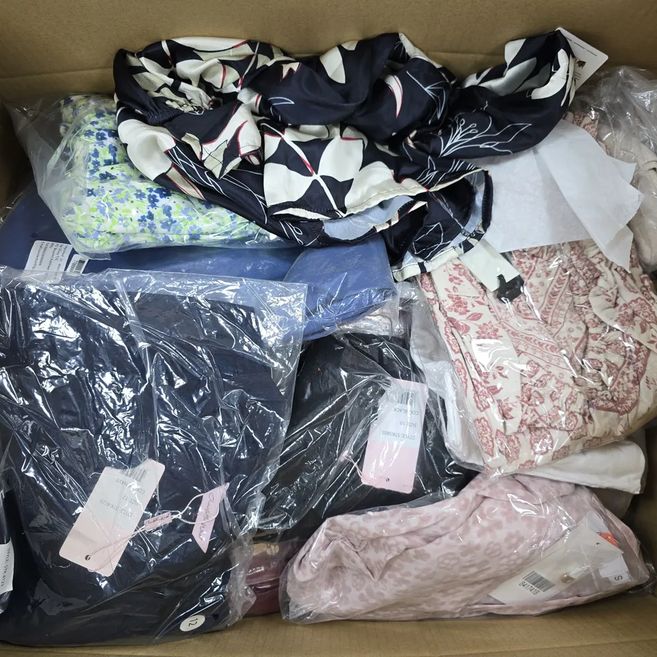 APPROXIMATELY 30 ASSORTED CLOTHING ITEMS IN VARIOUS SIZES, STYLES & COLOURS TO INCLUDE BRANDS SUCH AS MAISON DE NIMES, CHARLOTTE WEST, &MAISI, ETC - COLLECTION ONLY