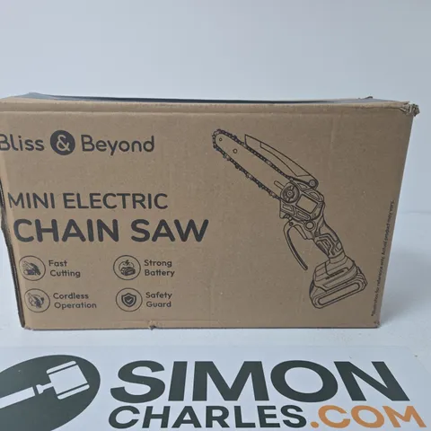 BLISS & BEYOND MINI ELECTRIC CHAIN SAW 