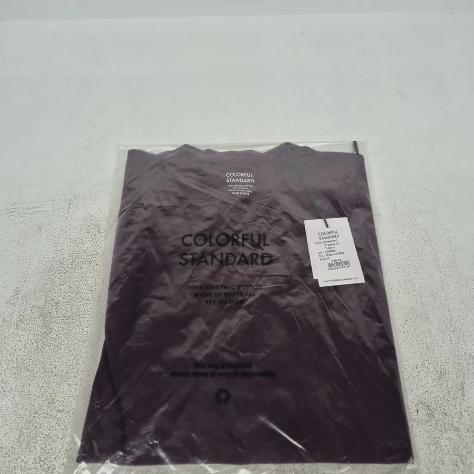 COLORFUL STANDARD OVERSIZED ORGANIC LONG-SLEEVE T-SHIRT – OXBLOOD RED, SIZE M