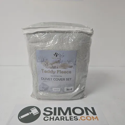 SLEEP & SNUGGLE TEDDY FLEECE DUVET COVER SET - SINGLE