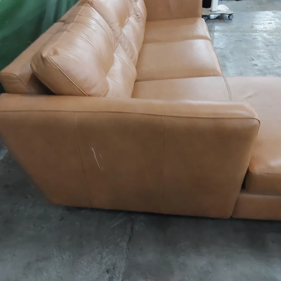 DESIGNER THE LOUNGE CO. MADE HOLLY LEATHER CORNER SOFA WITH CHAISE END LHF 