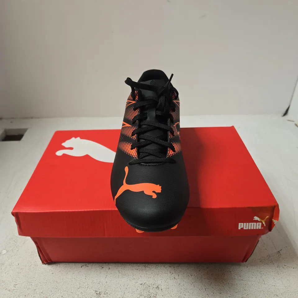 PUMA ATTACANTO FG/AG FOOTBALL BOOTS – UK 9 – BLACK/ORANGE