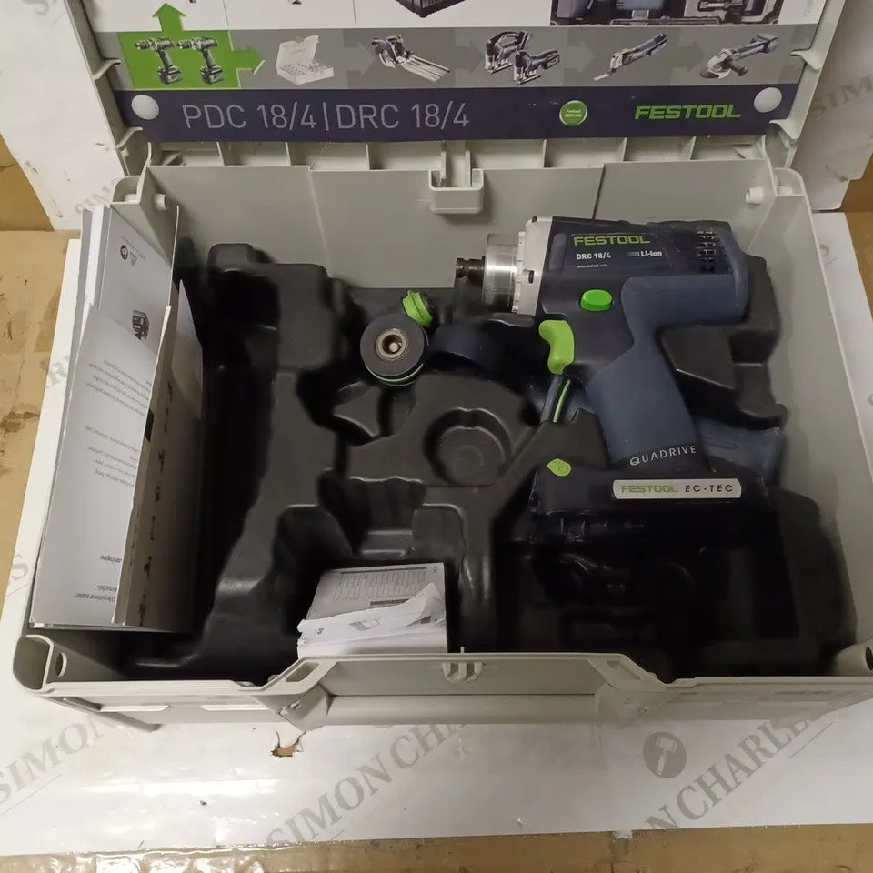 FESTOOL 576458 DRC 18/4 LI BASIC QUADRIVE DRILL WITHOUT BATTERY AND CHARGER