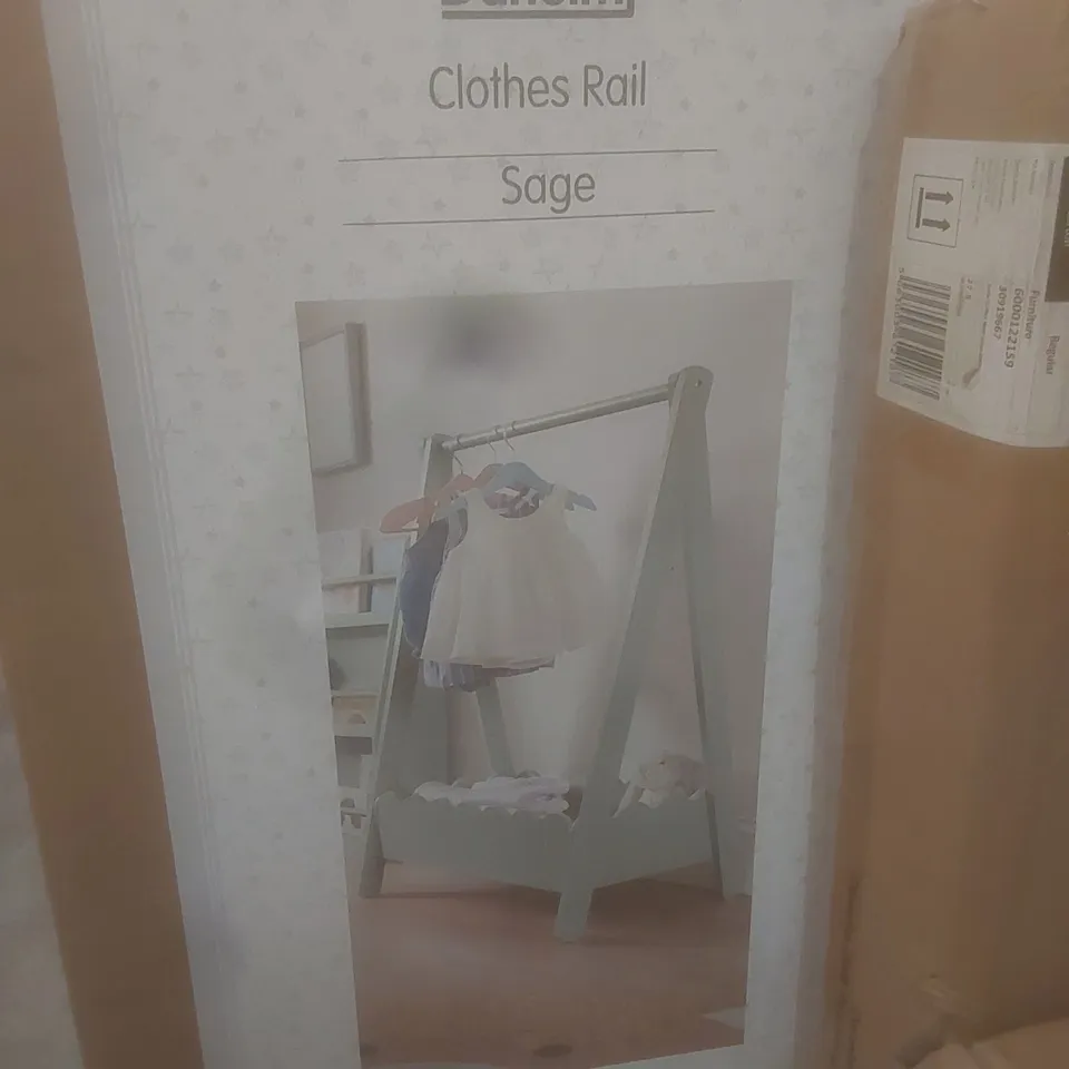BOXED DUNELM CLOTHES RAIL - SAGE (1 BOX)