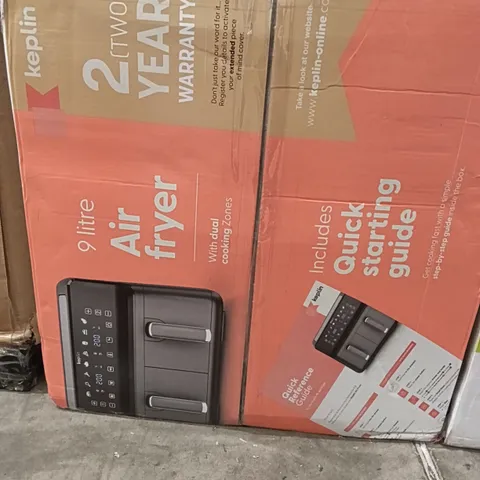 BOXED KEPLIN 9 LITRE AIR FRYER WITH DUAL COOKING ZONES