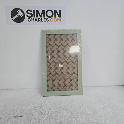 GREEN WOODEN FRAME 18 X 11IN APPROXIMATELY