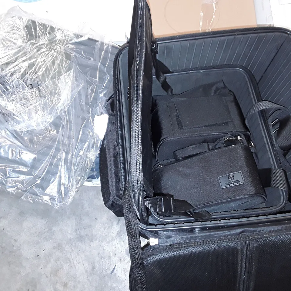 PALLET OF ASSORTED HOUSEHOLD ITEMS TO INCLUDE REIAVEI STORAGE CASE, CARPET CHAIR MAT AND ELECTRIC HEATED BLANKET 