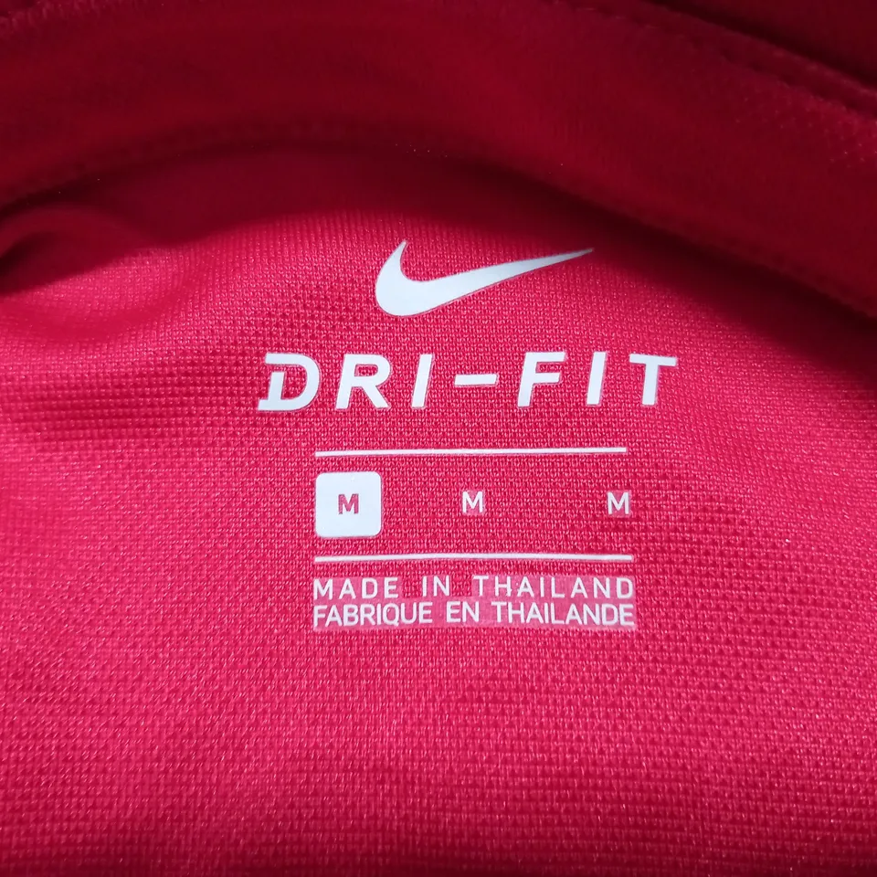 NIKE DRI-FIT RED POLO SHIRT - SIZE M 