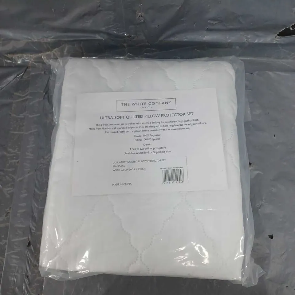 THE WHITE COMPANY ULTRA-SOFT QUILTED PILLOW PROTECTOR SET 