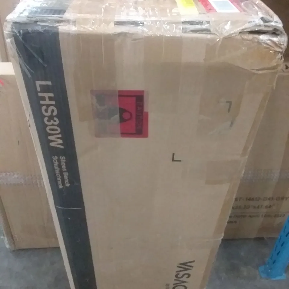 BOXED VASAGLE 8 PAIR SHOE STORAGE BENCH 