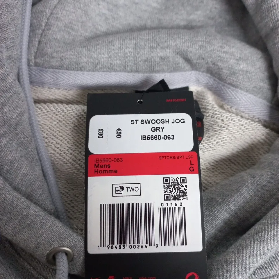 NIKE STRANGER THINGS HOODIE – GREY, UK L (LG) SIZE