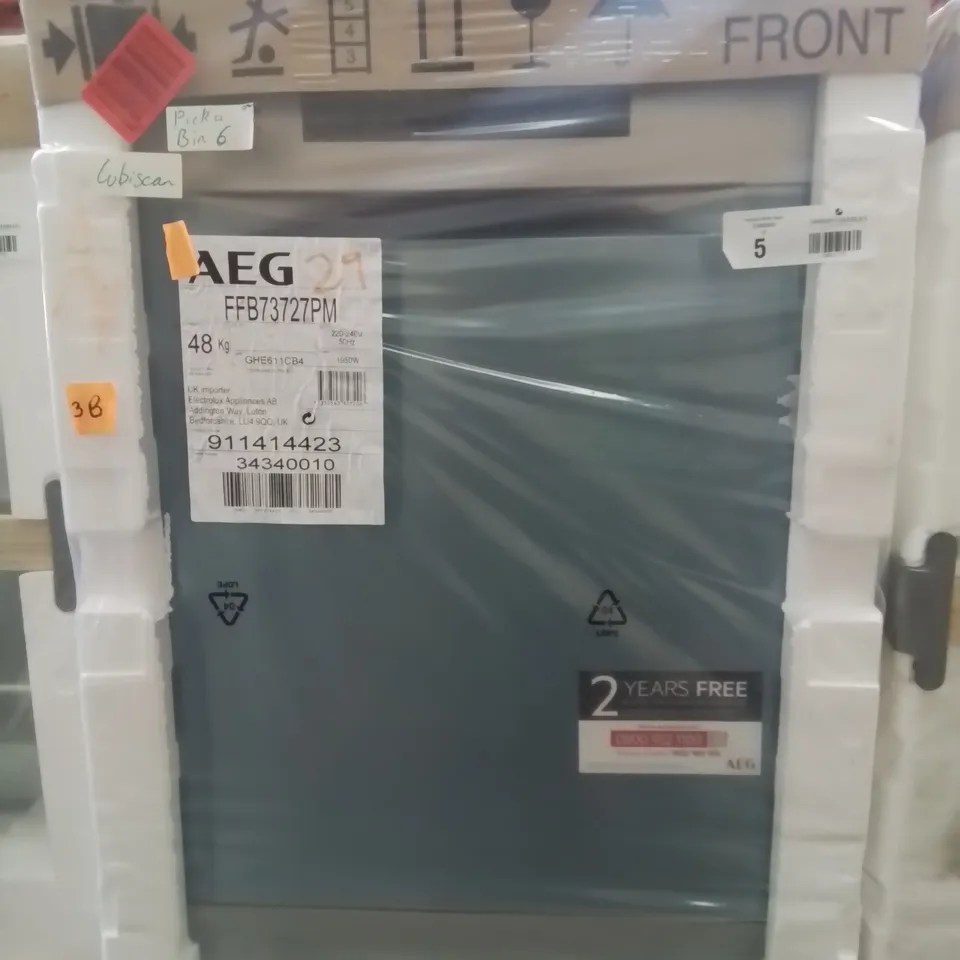 BOXED AEG 7000 SERIES DISHWASHER FFB73727PM, MAXIFLEX SATELLITECLEAN GLASSCARE FREESTANDING DISHWASHER, 60 CM, 15 PLACE SETTINGS, QUICKLIFT, AIRDRY, ENERGY CLASS D, STAINLESS STEEL RRP £667