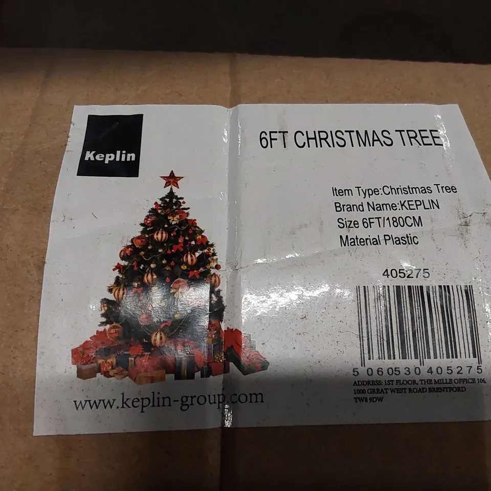 BOXED KEPLIN 6FT ARTIFICIAL CHRISTMAS TREE 