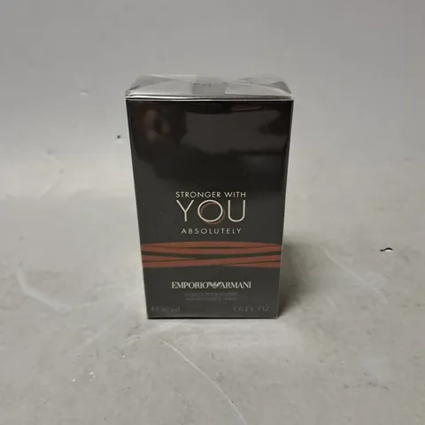 BOXED AND SEALED EMPORIO ARMANI STRONGER WITH YOU ABSOLUTELY PARFUM POUR HOMME 50ML