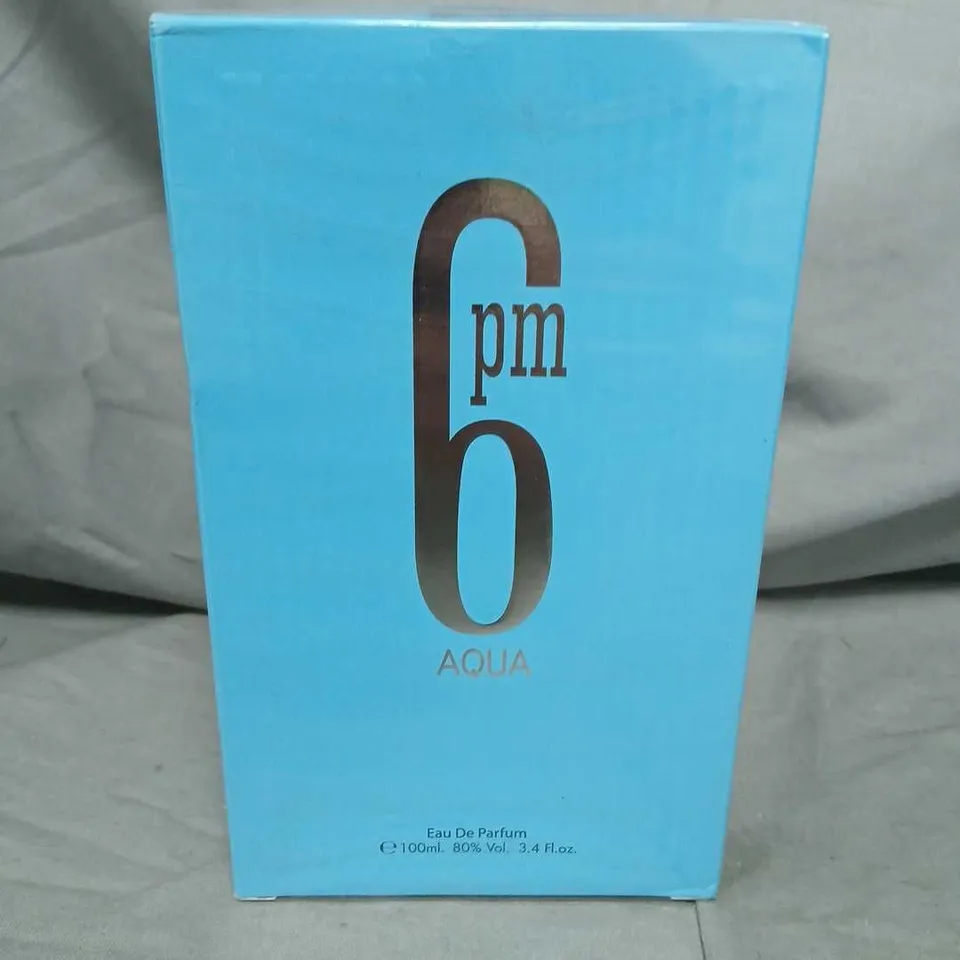 BOXED AND SEALED 6PM AQUA EAU DE PARFUM 100ML