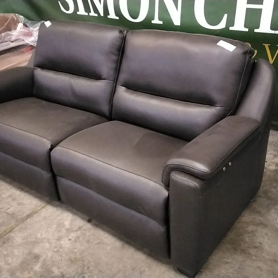 QUALITY ITALIAN DESIGNER AVOLA POWER RECLINER 3 SEATER SOFA CHOCOLATE LEATHER