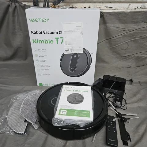 BOXED VACTIDY ROBOT VACUUM CLEANER NIMBLE T7
