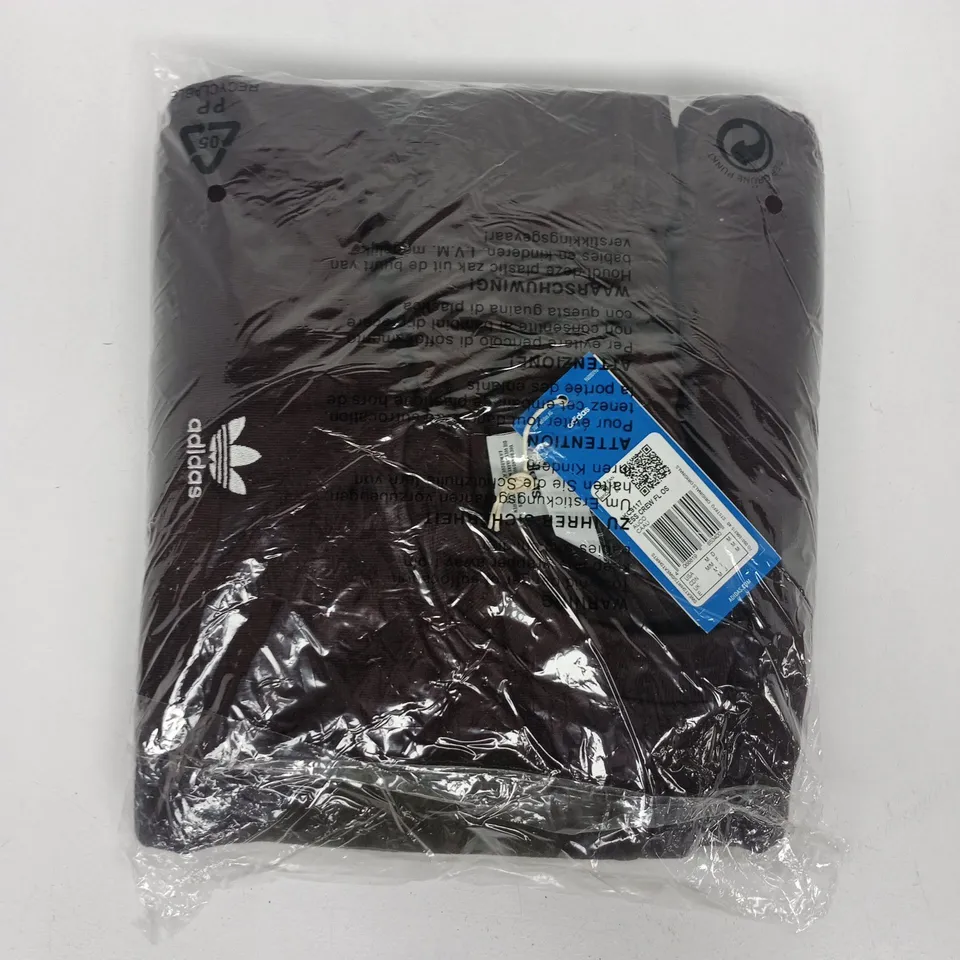 BAGGED ADIDAS ESSENTIALS LONG OVERSIZED CREW FLEECE IN BROWN SIZE MEDIUM