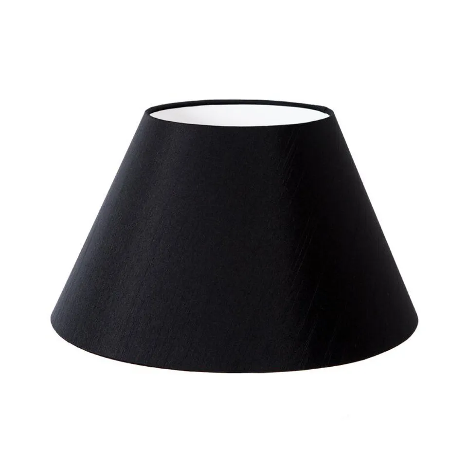 45CM SILK/SHANTUNG EMPIRE LAMP SHADE COLOUR BLACK 