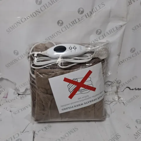 BOXED COZEE HOME VELVETSOFT HEATED THROW IN DARK TAUPE