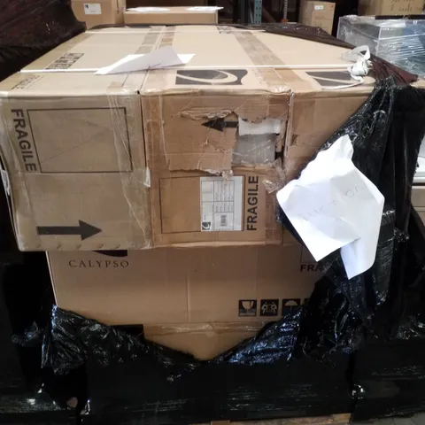 PALLET CONTAINING ASSORTED BOXED BATHROOM TALL WALL UNITS 