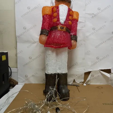 93CM NUTCRACKER WITH TIMER ICE WHITE LEDS
