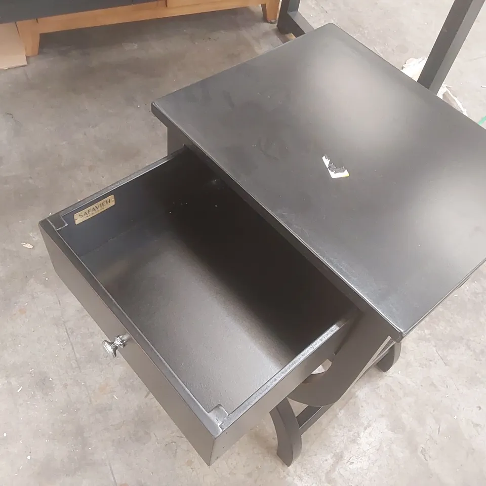 CAFAR 1 DRAWER BEDSIDE TABLE COLOUR:BLACK