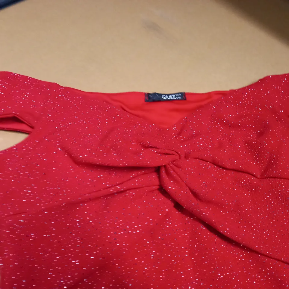 QUIZ RED GLITTER DRESS - GB 12