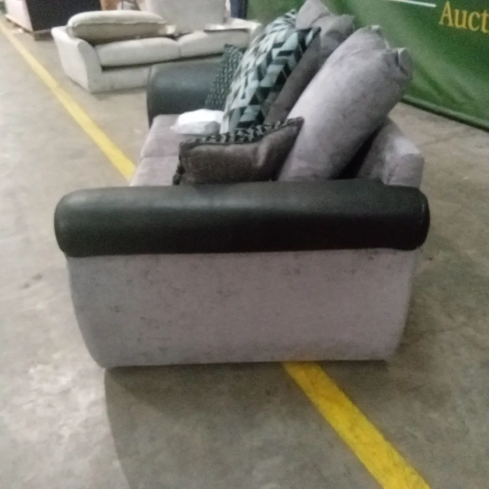 NARVA FABRIC/FAUX LEATHER 2 SEATER SOFA RRP £979