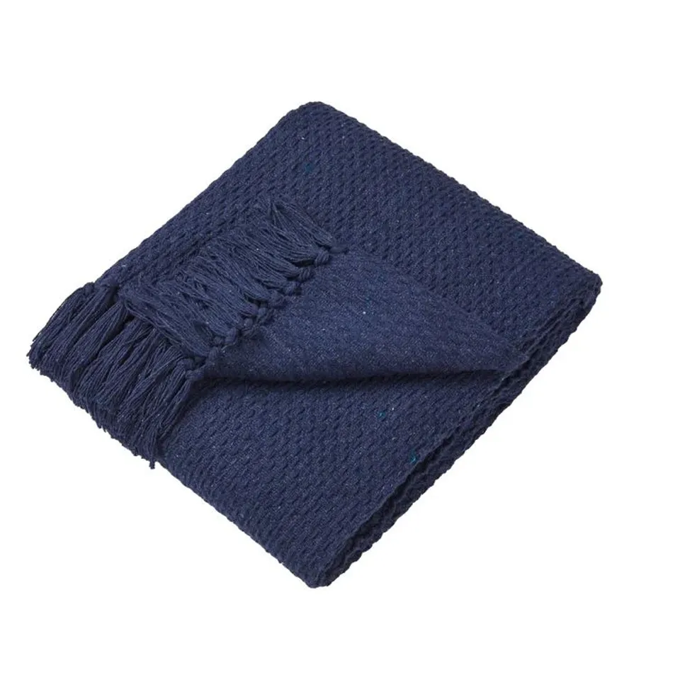 BAGGED HERMBUSCHE THROW BLANKET - NAVY // SIZE 130 X 180cm