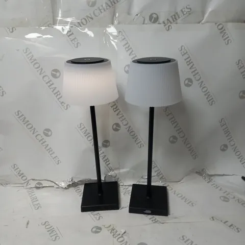 BOXED SFIXX SET OF 2 INDOOR/OUTDOOR TOUCH TABLE LIGHTS BLACK