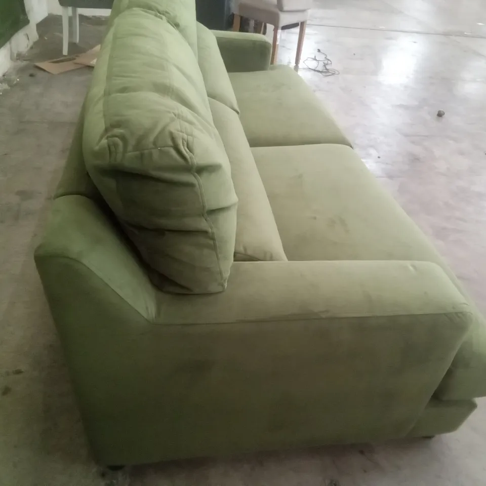 DESIGNER LOUNGE.CO MADE ROMILLY 4 SEATER SOFA - WOODLAND MOSS FABRIC 