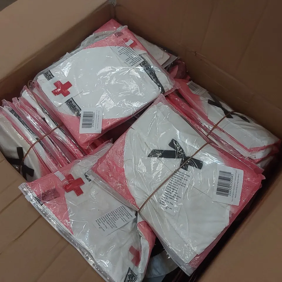 BOX CONTAINING A LARGE QUANTITY OF SEXY LINGERIE OUTFITS
