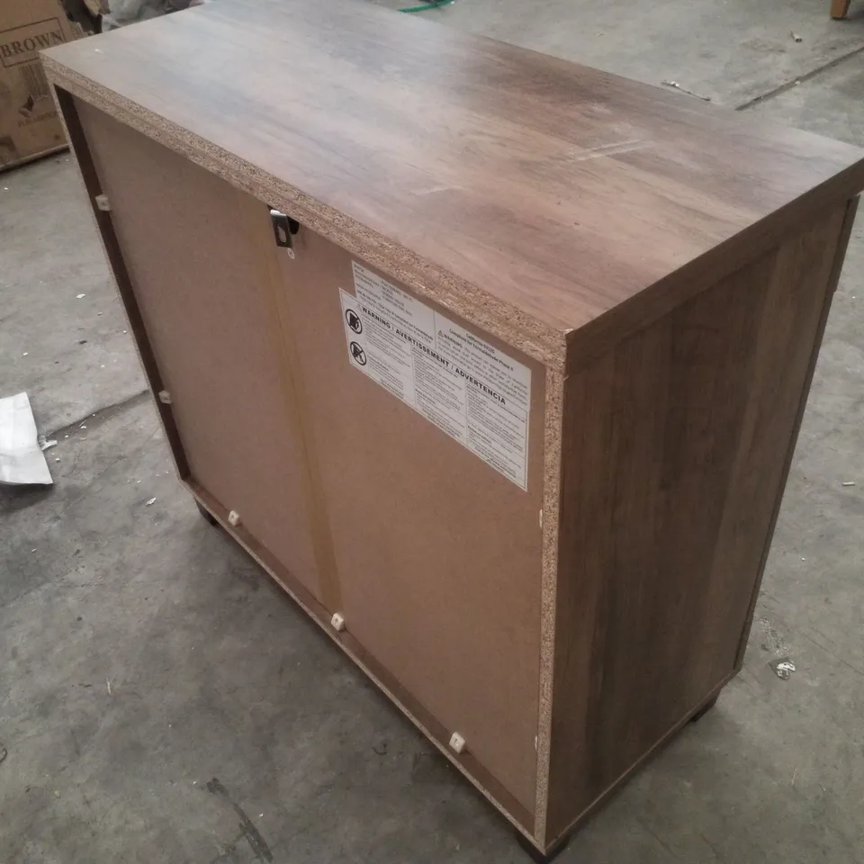 BANOS 2 DOOR SHOE STORAGE CABINET - KNOTTY OAK