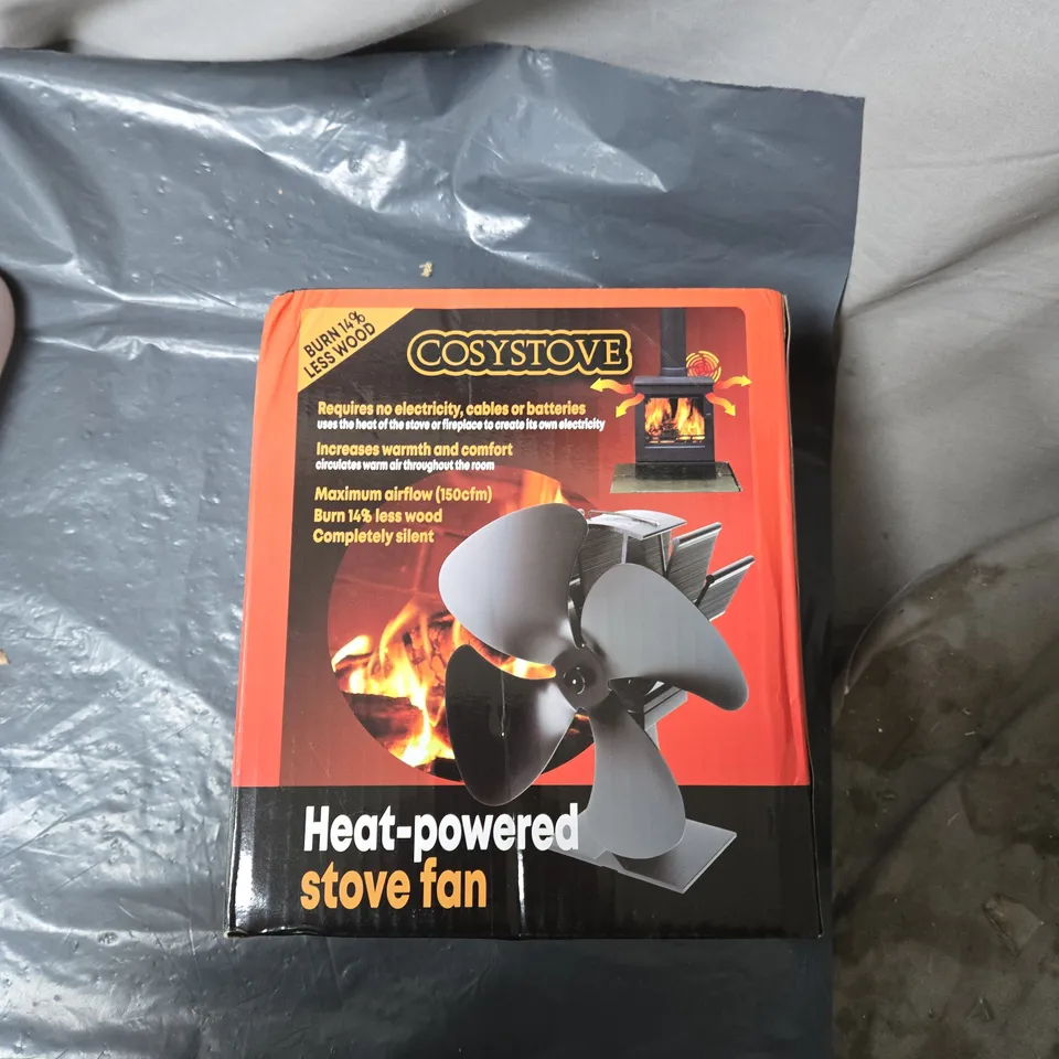 COSYSTOVE HEAT-POWERED STOVE FAN –4 BLADED - BOXED