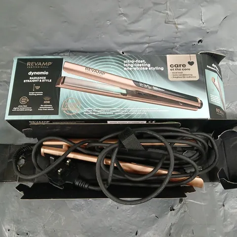 REVAMP DYNAMIC RADIANCE STRAIGHT & STYLE CERAMIC IONIC HAIR STRAIGHTENER
