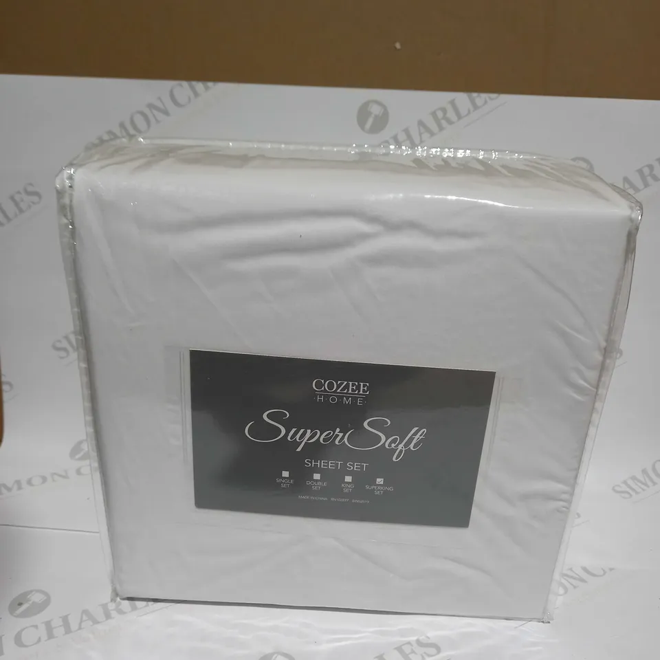 COZEE HOME SUPERSOFT SHEET SET - SUPERKING