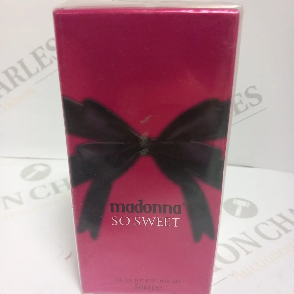BOXED AND SEALED MADONNA SO SWEET EAU DE TOILETTE FOR HER 50ML