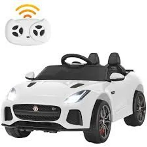 COSTWAY WHITE JAGUAR F TYPE SVR KIDS RIDE ON CAR WITH REMOTE